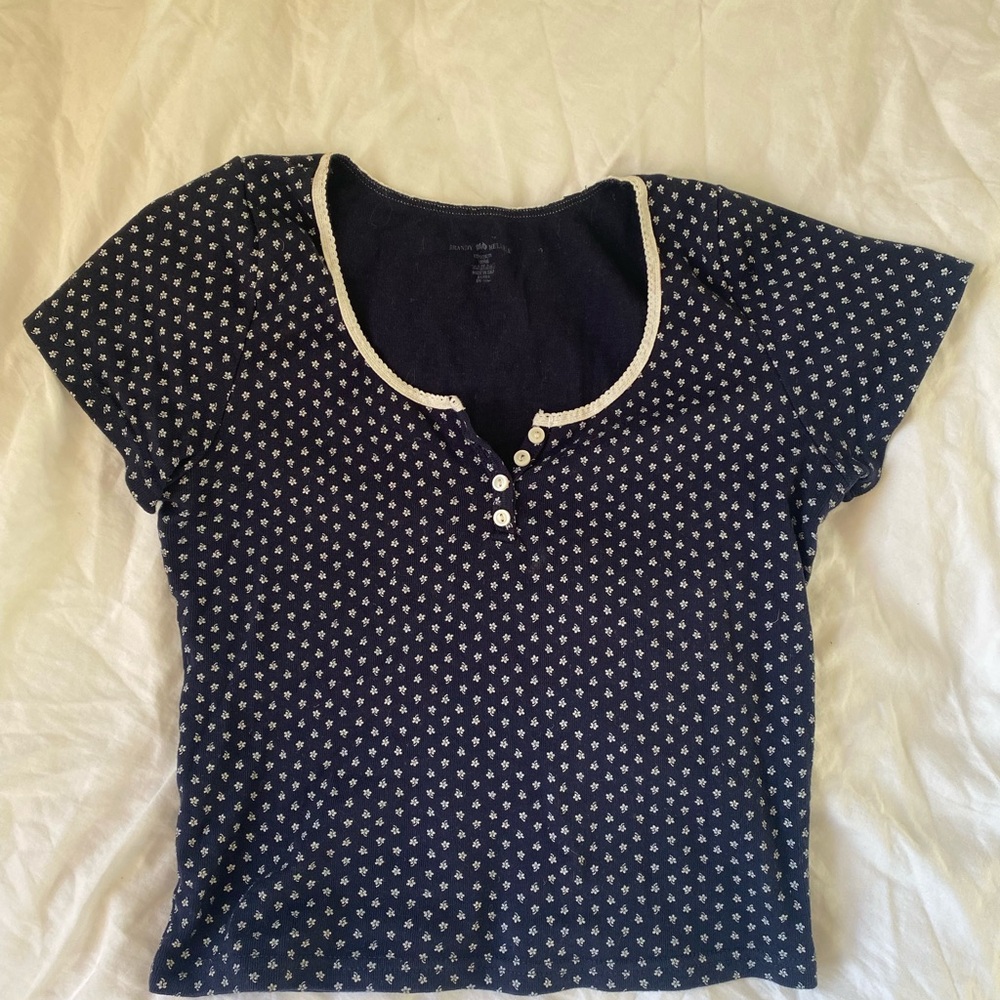 Brandy Melville floral Henley